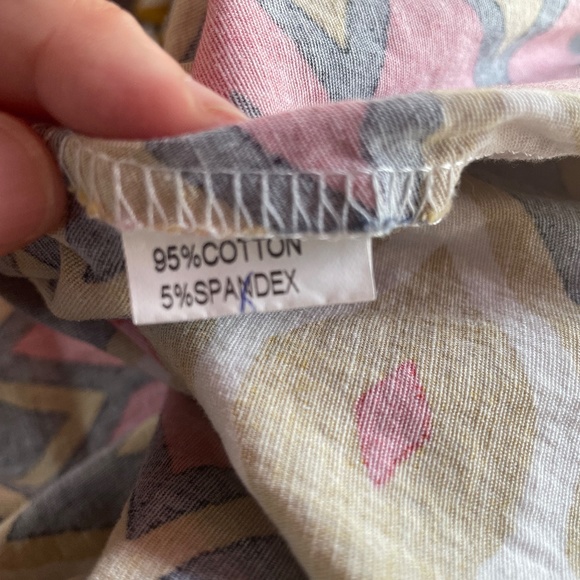 Gold, Navy, White & Red Retro-Style Diamond Pattern Dress (Size Medium) - Picture 4 of 7